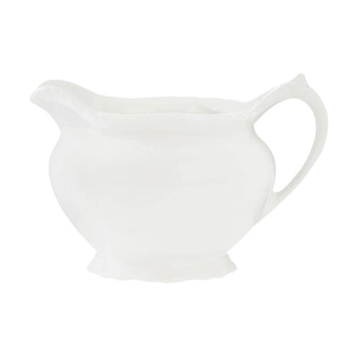 Quinn Embossed White Creamer