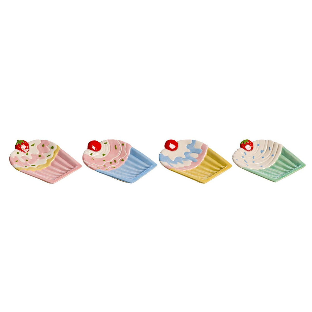 Colourful Cupcake Shaped Plate