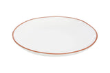 Calisto Terracotta White Glazed Dinner Plate