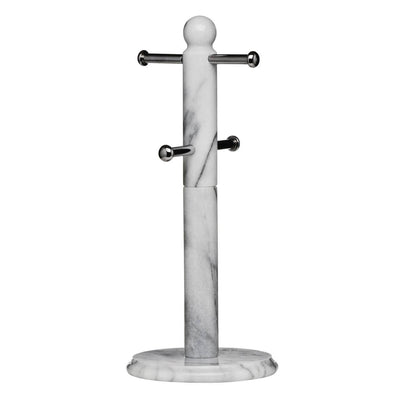 Salerno White Marble 4 Cup Mug Tree
