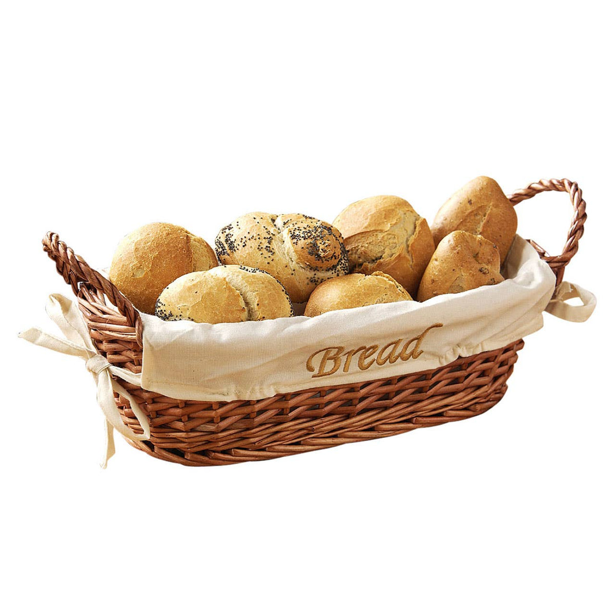 Orla Small Willow Bread Basket with Cream Lining