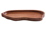 Kora Acacia Wood Medium Organic Shape Serving Plate and Tray
