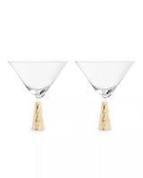 Astrid Set Of Two Cocktail Glasses With Gold Finish Stem