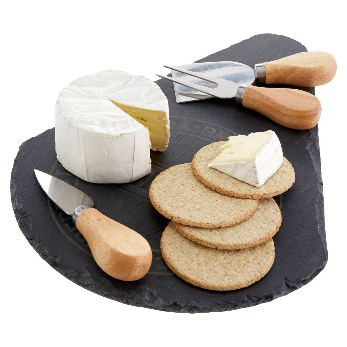 Carter 4 Piece Cheese Board and Knives Set