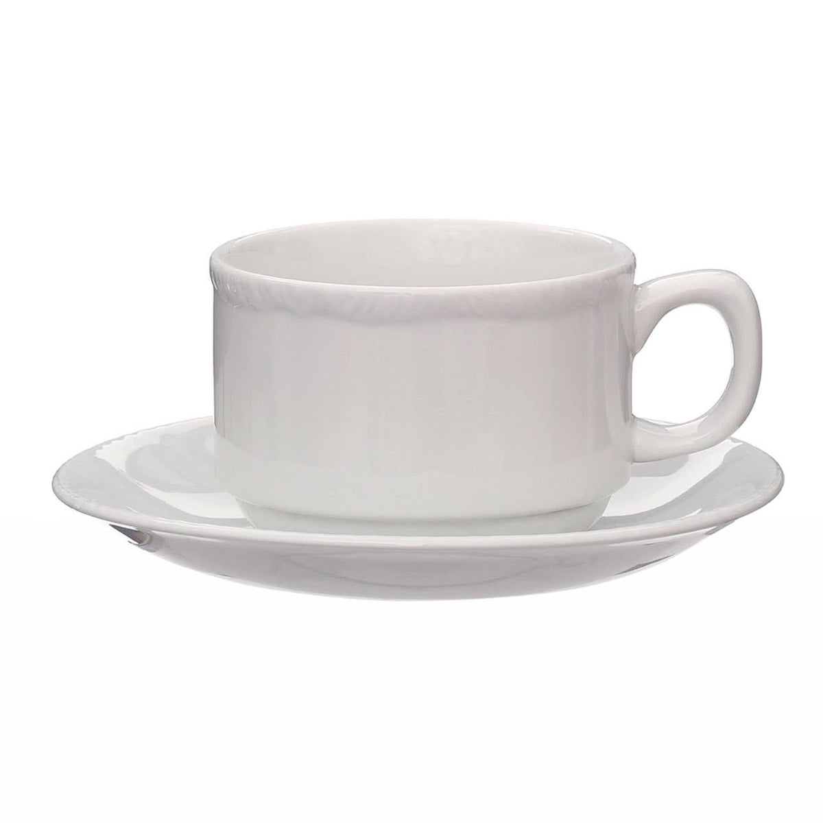 Quinn Embossed White Saucer