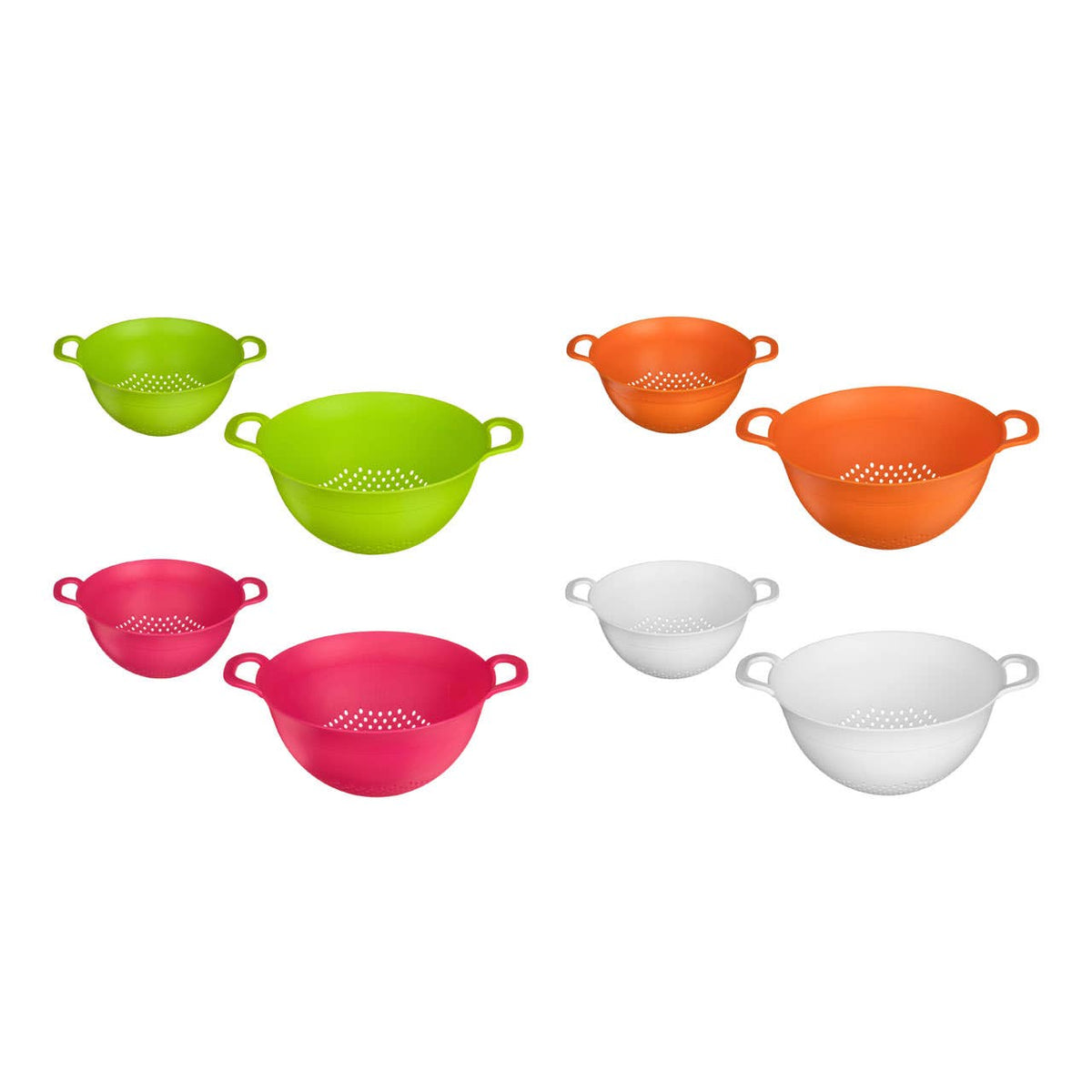 Elon Lime Green Plastic Small Colander With Handles