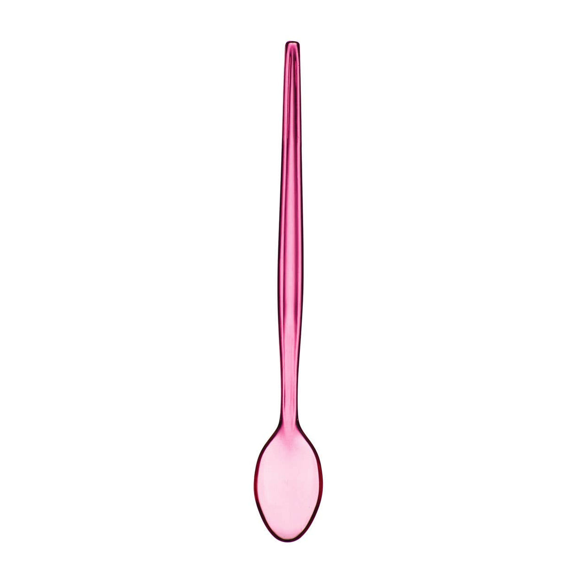 Summer Set Of Six Plastic Sundae Spoons - Pink