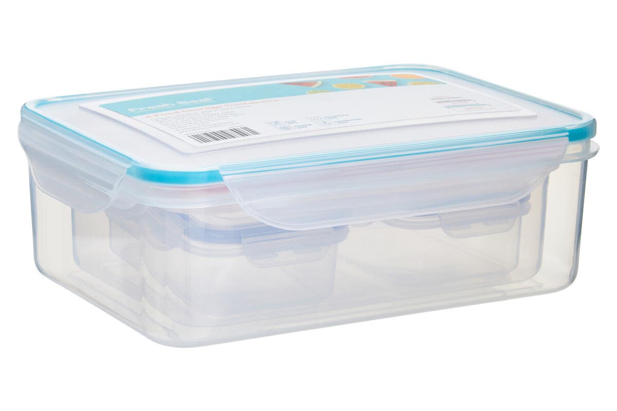 Herrela Set of 10 Food Containers with Airtight Lids 0805467 0805469