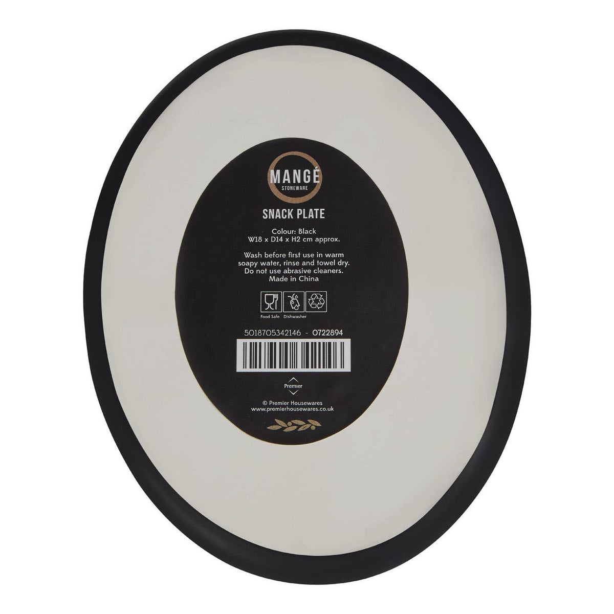 Mange Oval Snack Plate