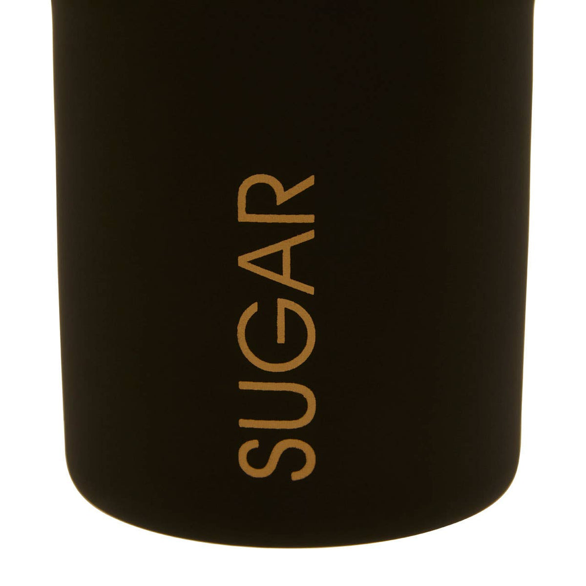 Liberty Black Enamel and Gold Sugar Canister