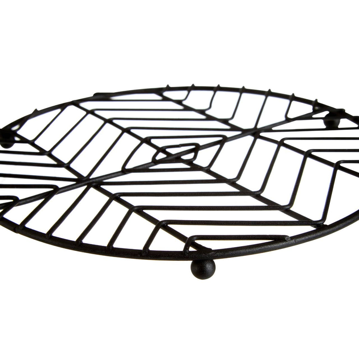 Vertex Black Powder Coat Round Trivet
