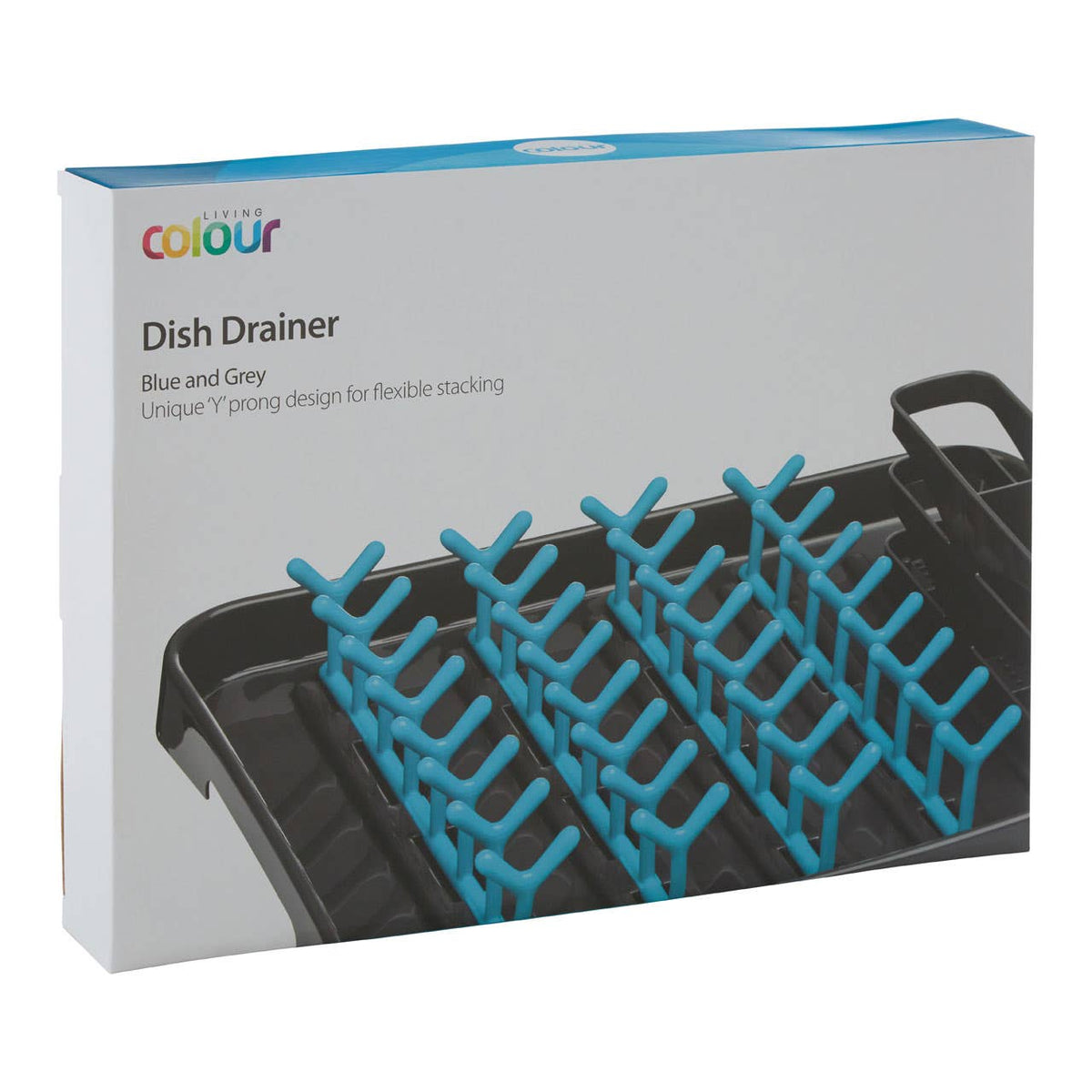 Laurie Dish Drainer - Grey and Blue