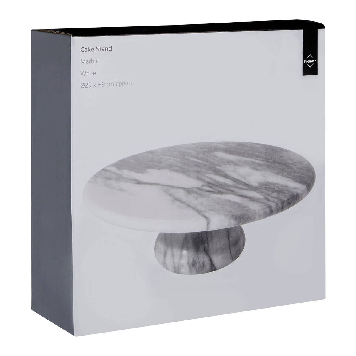 Salerno White Marble Cake Stand