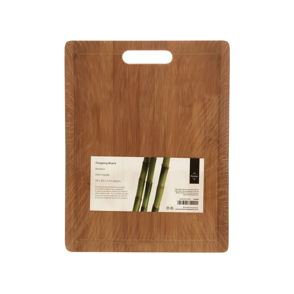 Aleki Bamboo Large Chopping and Serving Board with Handle