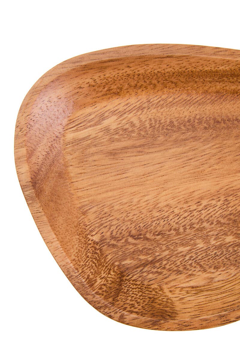 Kora Acacia Small Curved Triangular Serving Dish