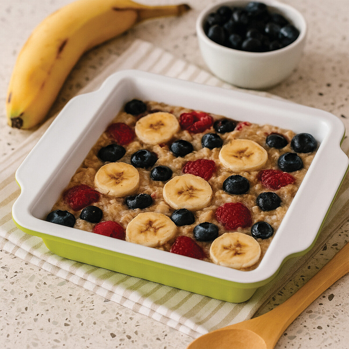 Ecocook Lime Green Square Baking Dish