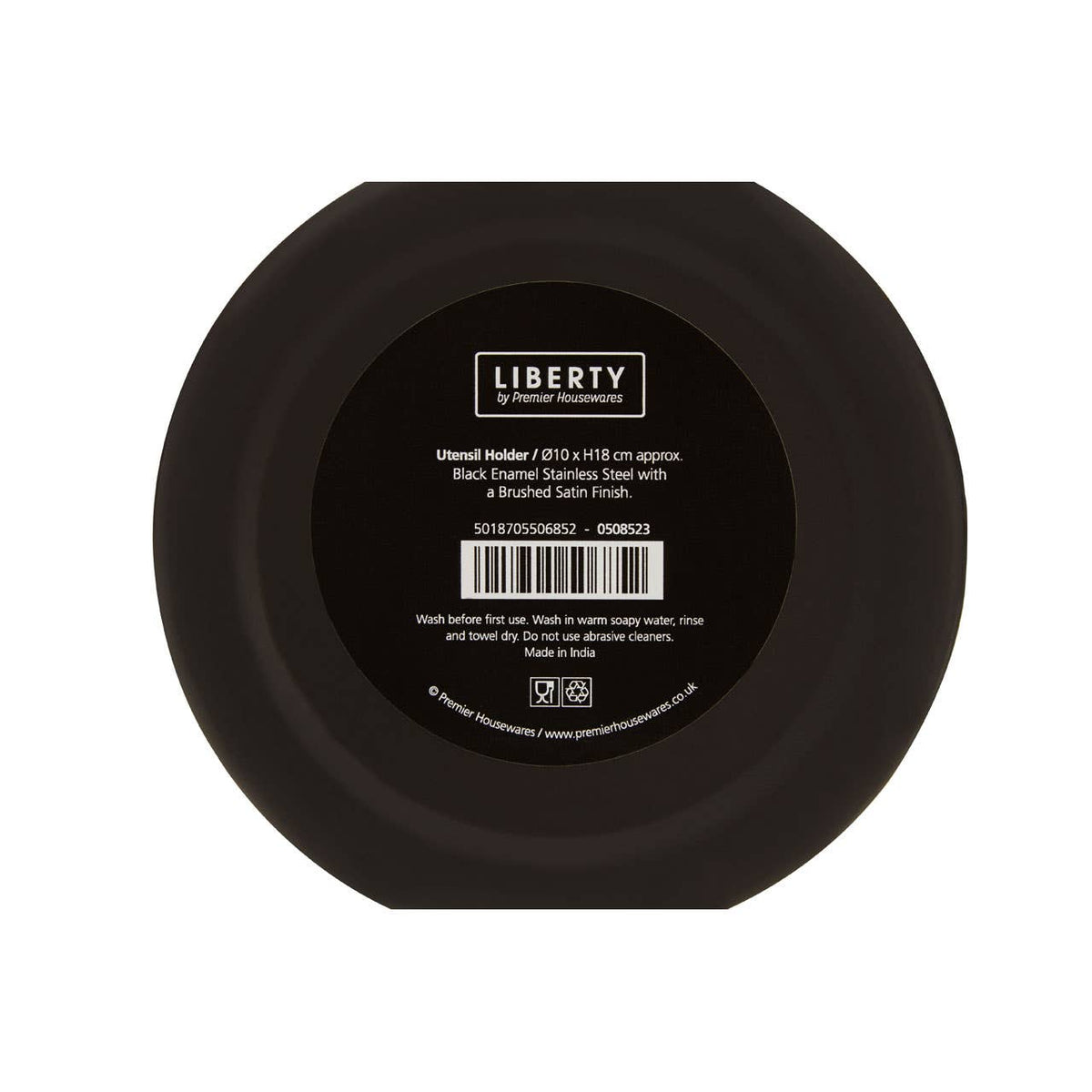 Liberty Black Enamel Utensil Holder