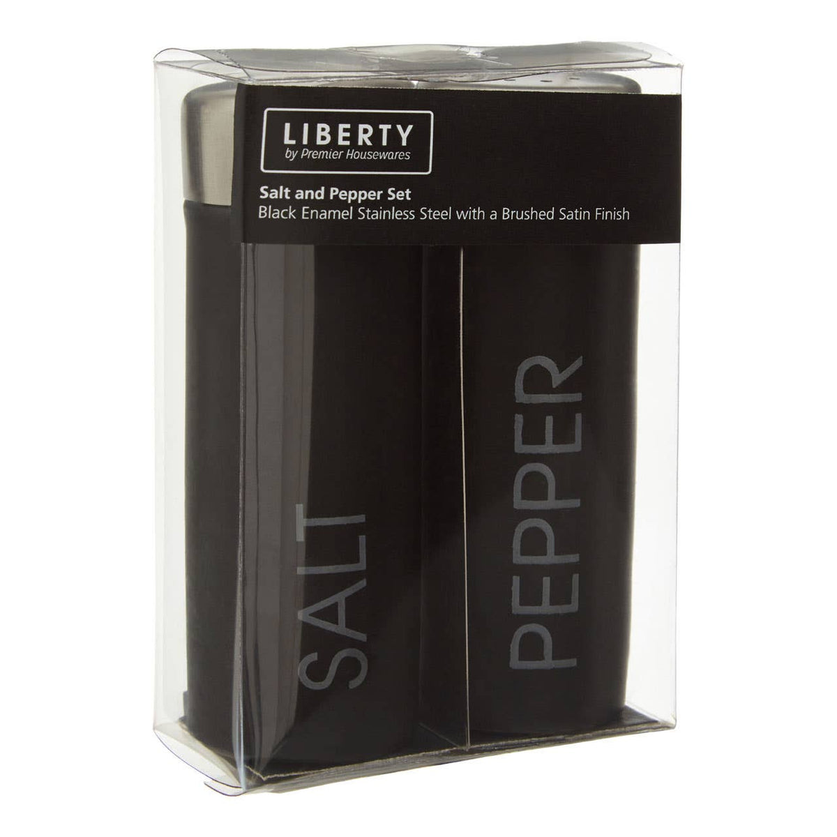 Liberty Black Enamel Salt And Pepper Set
