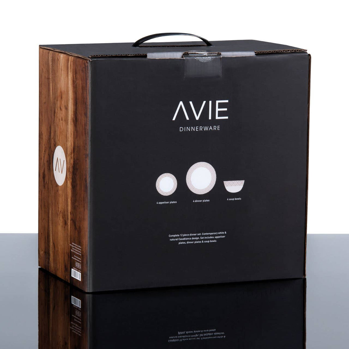 Avie Casablanca 12 Piece Natural Dinner Set MOB