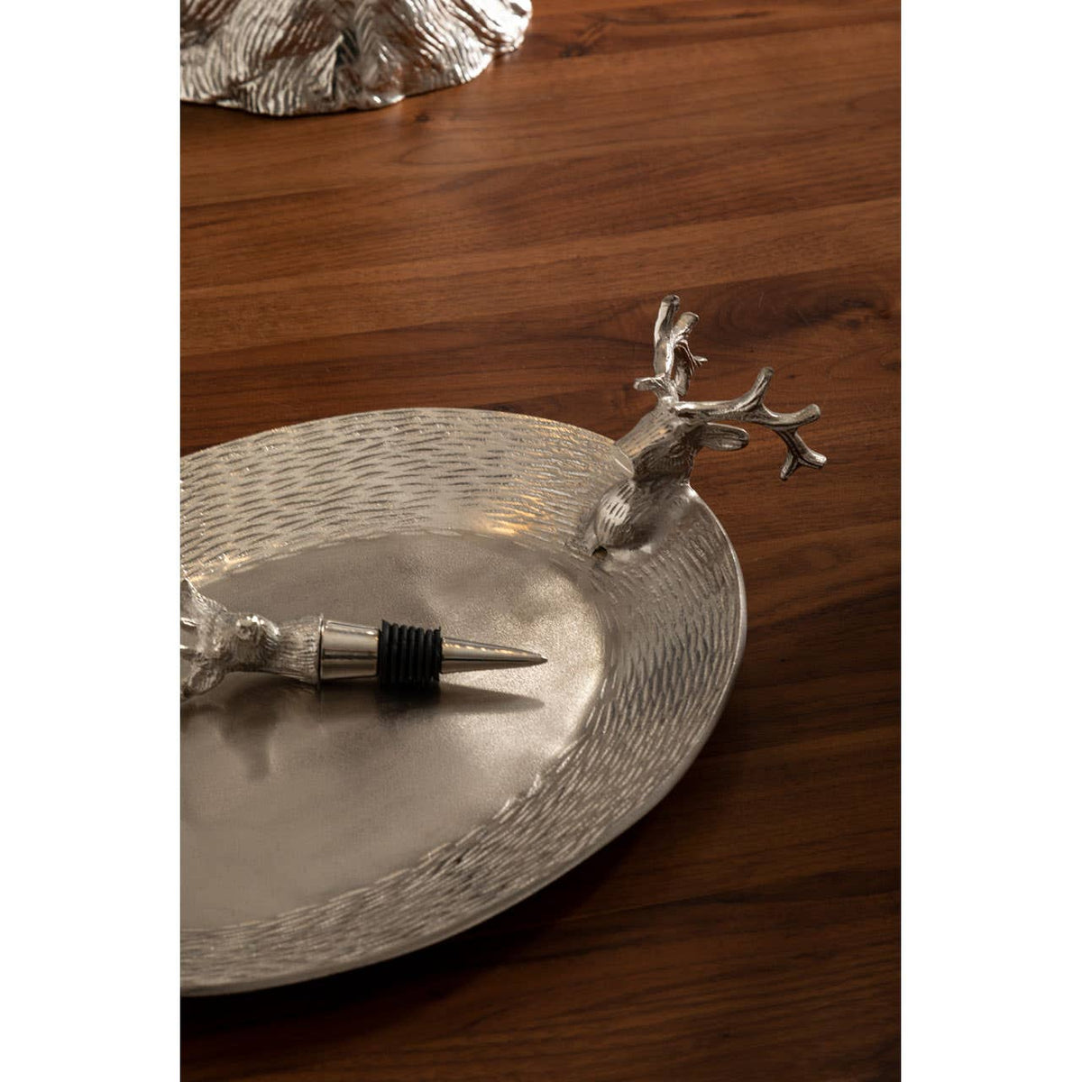 Stag Nickel Finish Serving Tray