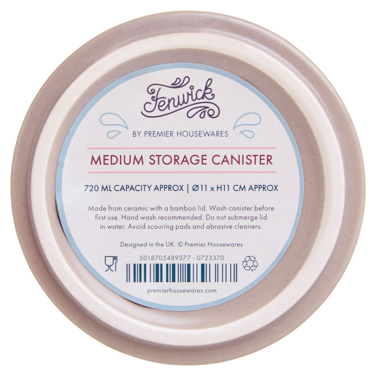 Fenwick Grey Medium Stoneware Canister