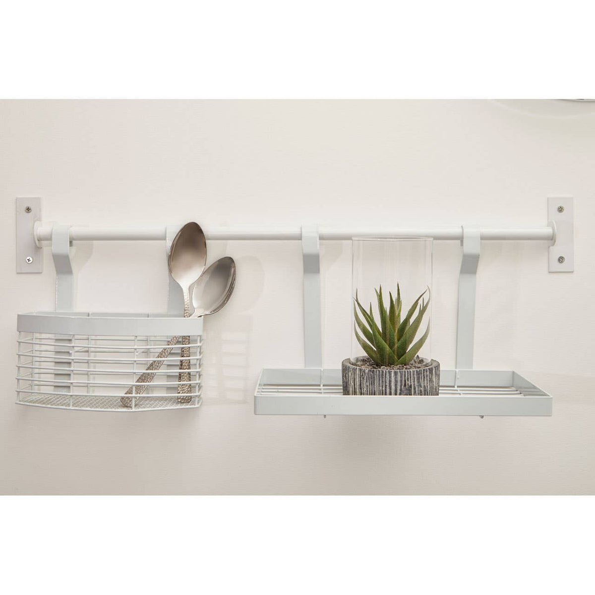Sorello White Hanging Shelf Storage Rack