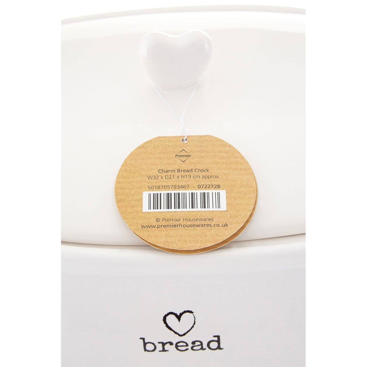 Charm White Dolomite Bread Bin