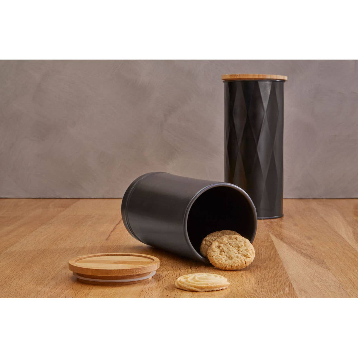 Fenwick Black Large Stoneware Canister