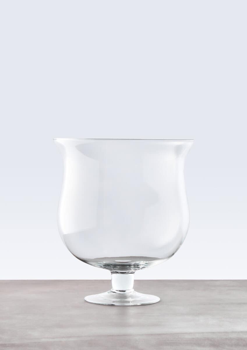 Ambra Clear Glass Cognac Vase.