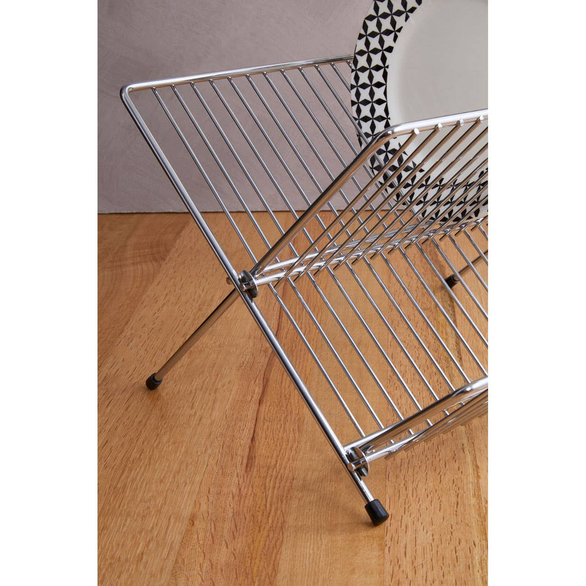 Laurie Small Chrome Folding Dish Drainer