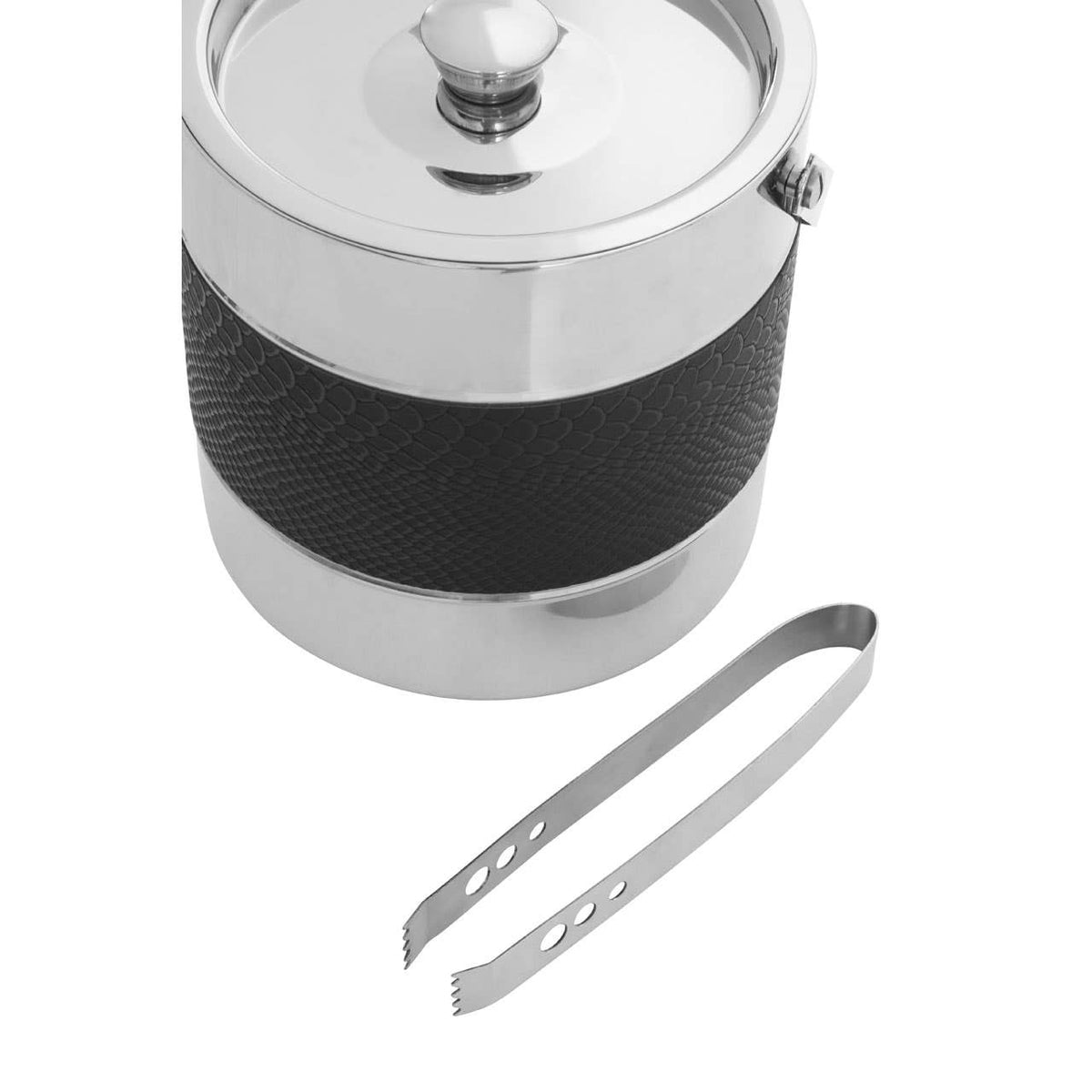 Mixology Silver Finish Ice Bucket With Tongs