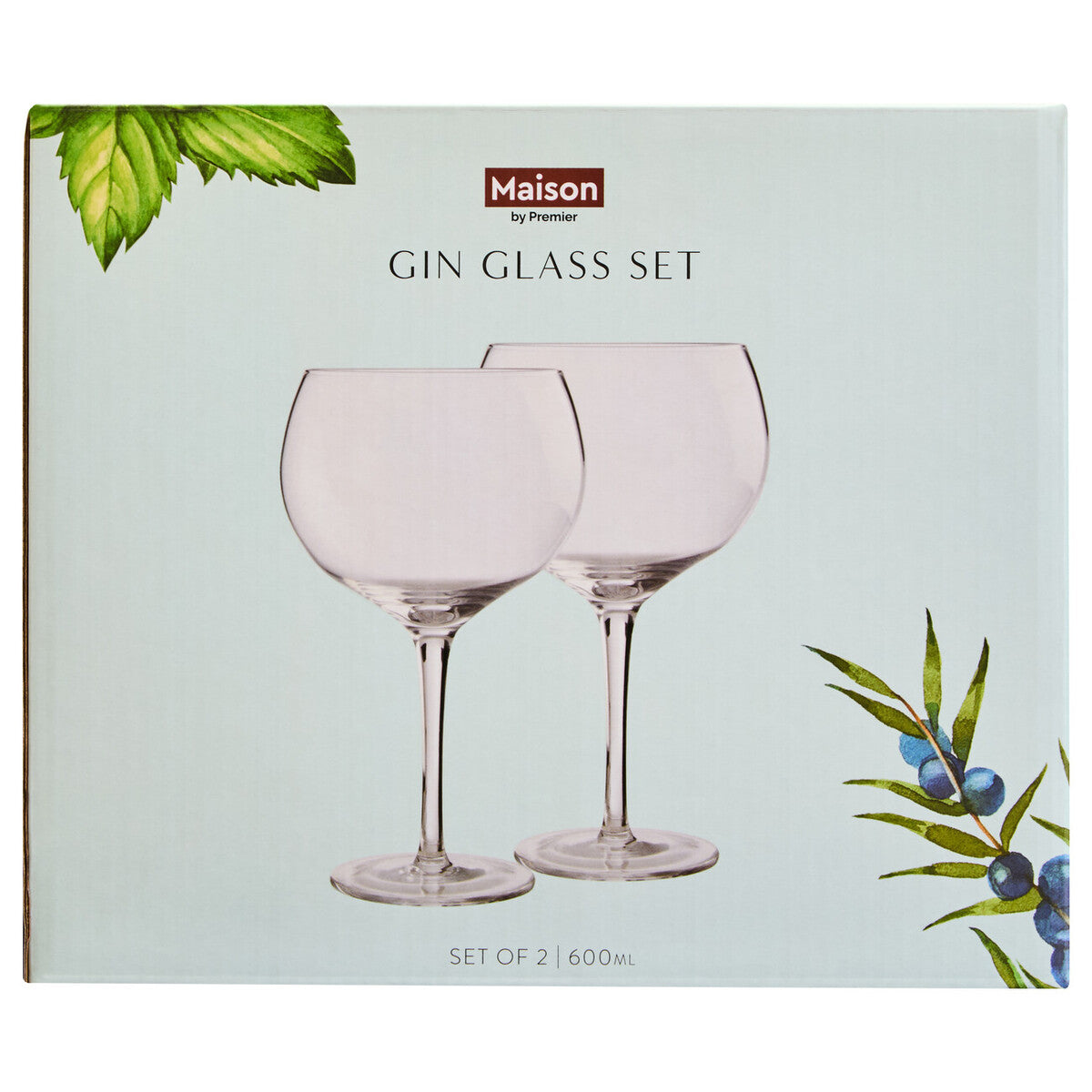 Mila Set Of 2 Clear Gin Glasses
