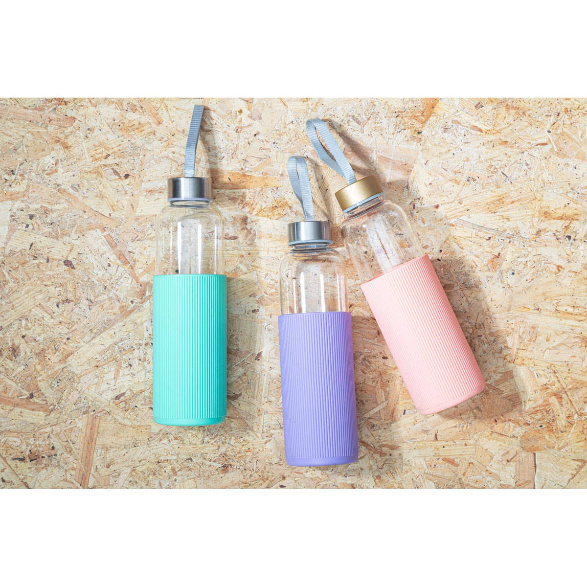 Mimo Glass Bottle With Mint Silicone Sleeve