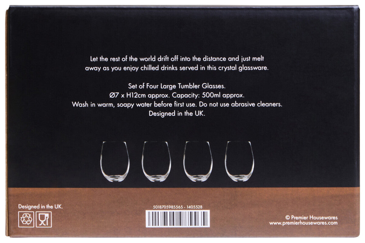 Ada Set Of 4 Crystal Tumblers