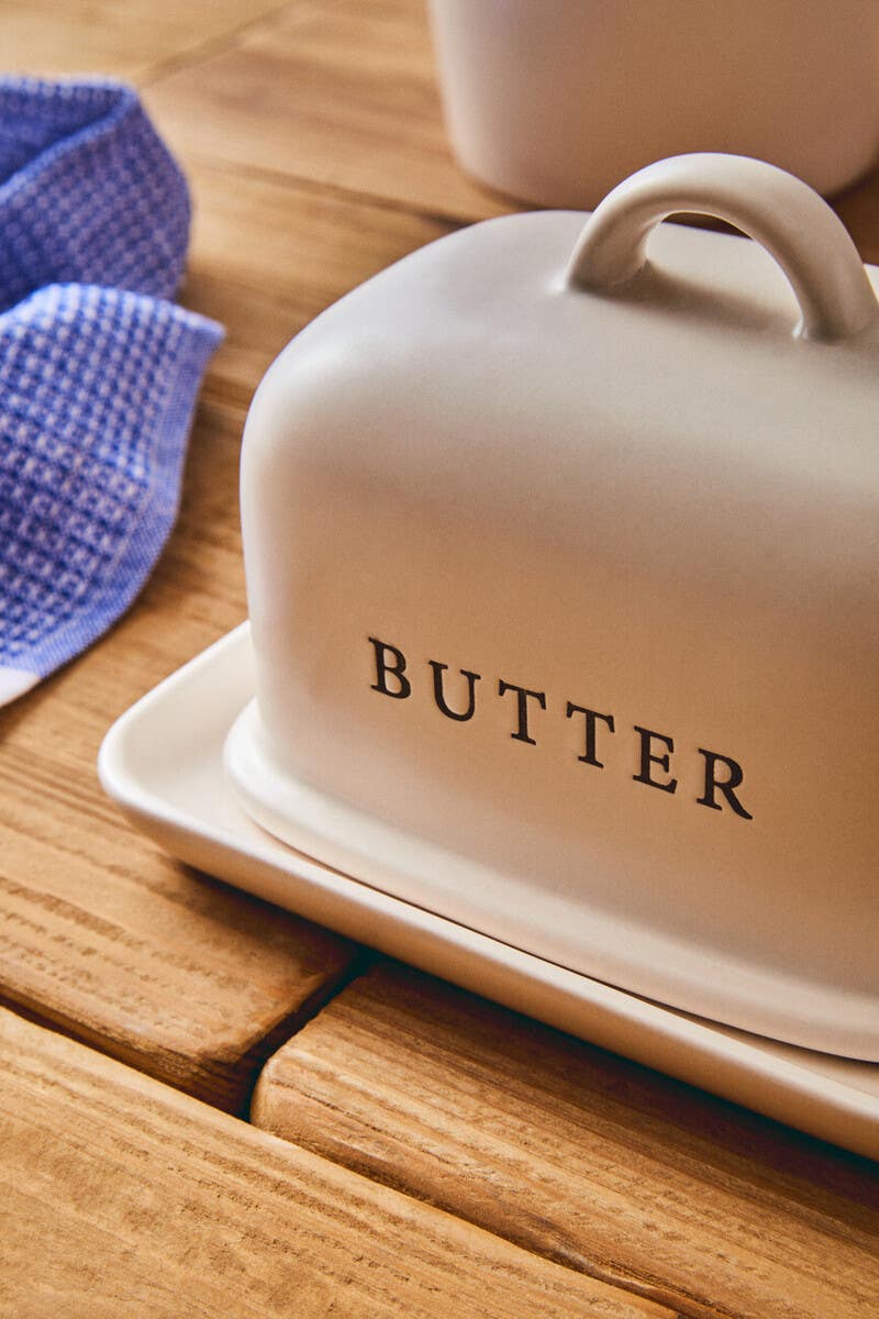Farmhouse Cream Large Butter Dish