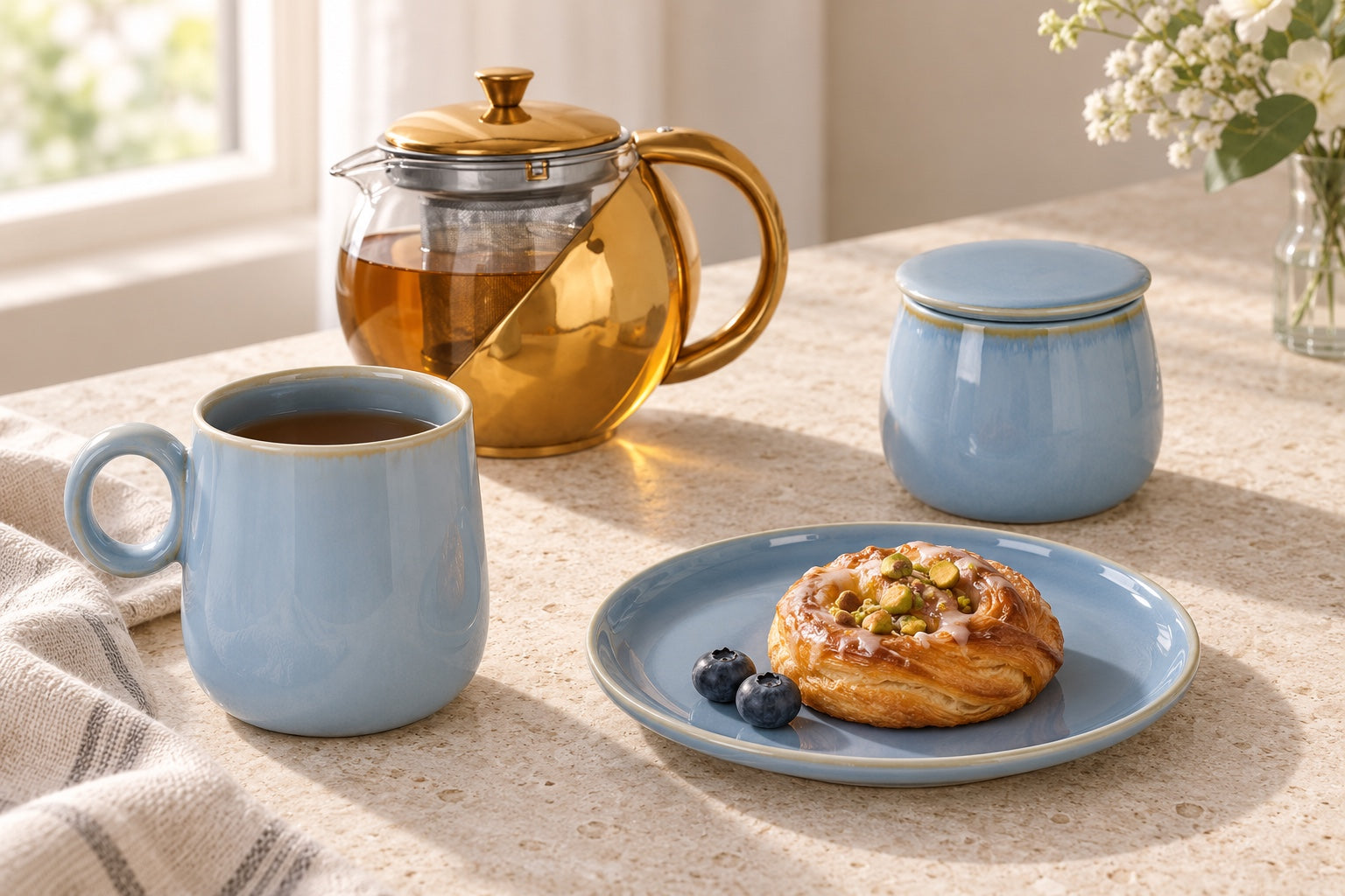 A morning in blue