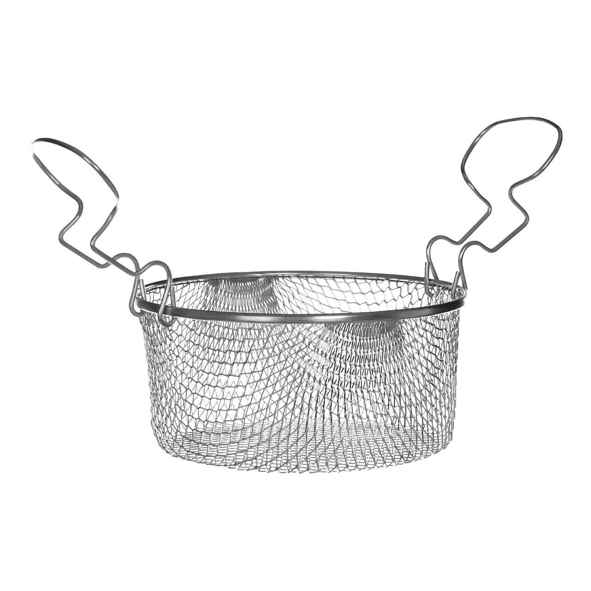 Telo Silver Fryer Basket With Curved Handle