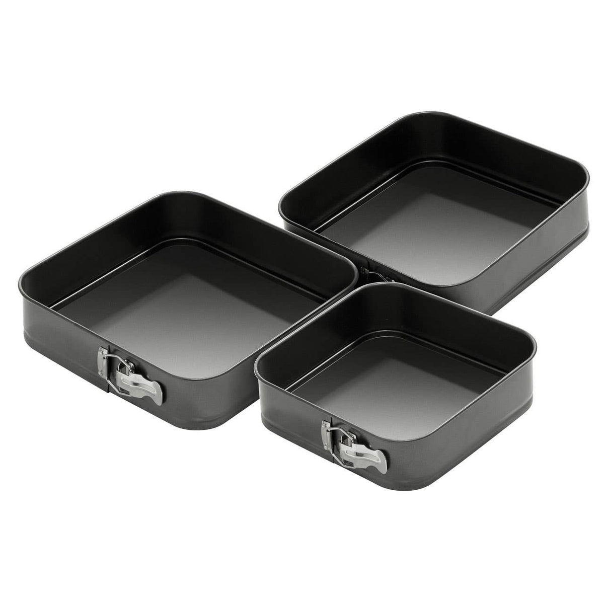 Mari Set Of 3 Spring Form Square Cake Tins
