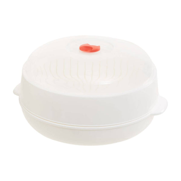 Ikoma White And Clear Microwave Steamer