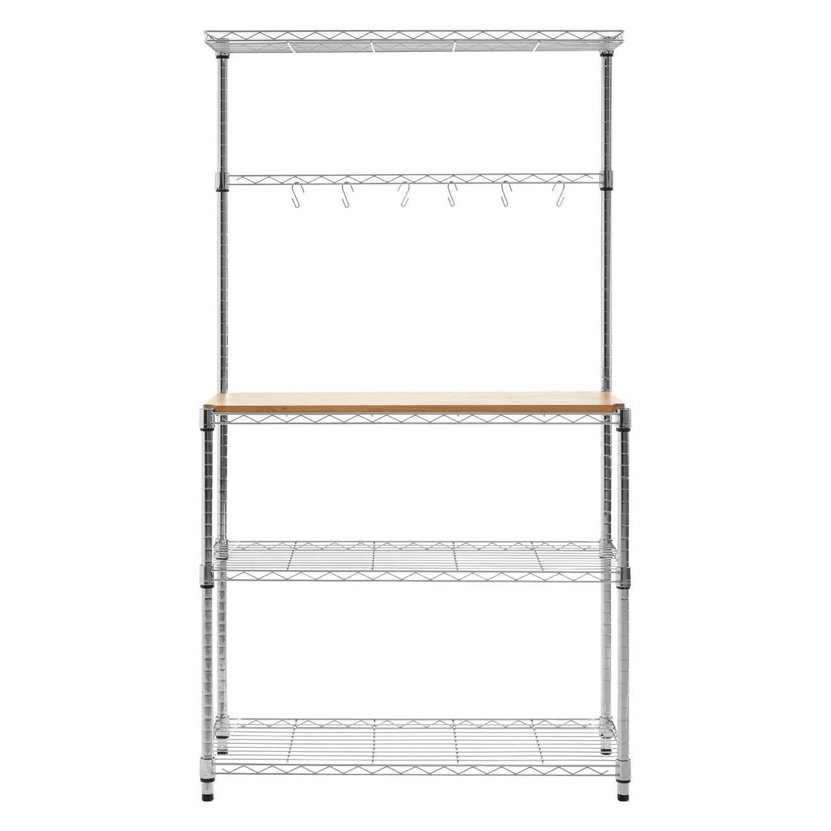 Frankfurt  4 Tier Shelf Unit with Hanging Rail