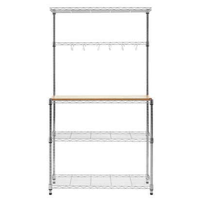 Frankfurt  4 Tier Shelf Unit with Hanging Rail