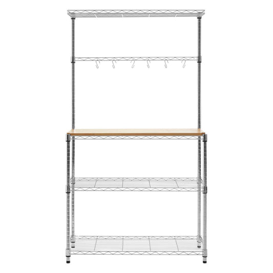 Frankfurt  4 Tier Shelf Unit with Hanging Rail