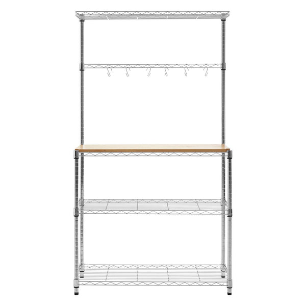 Frankfurt  4 Tier Shelf Unit with Hanging Rail