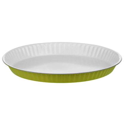 Ecocook Lime Green And White Flan Dish
