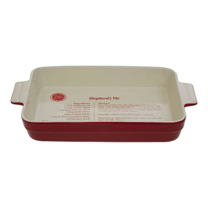 From Scratch Red Stoneware Rectangular Baking Dish