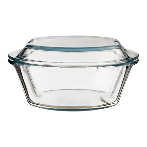 Large Round Glass Casserole Dish