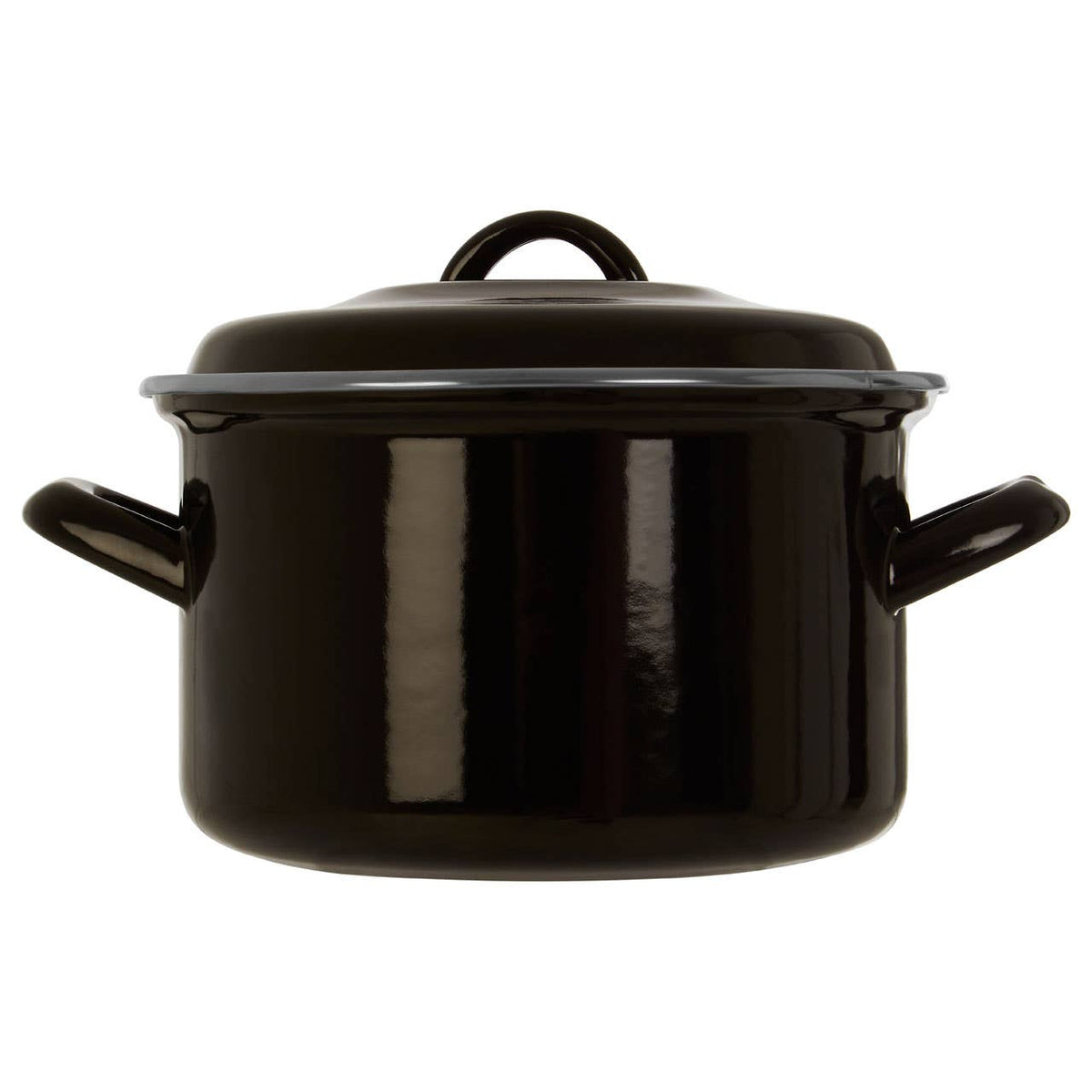 Porter Black Enamel 18cm Casserole Dish