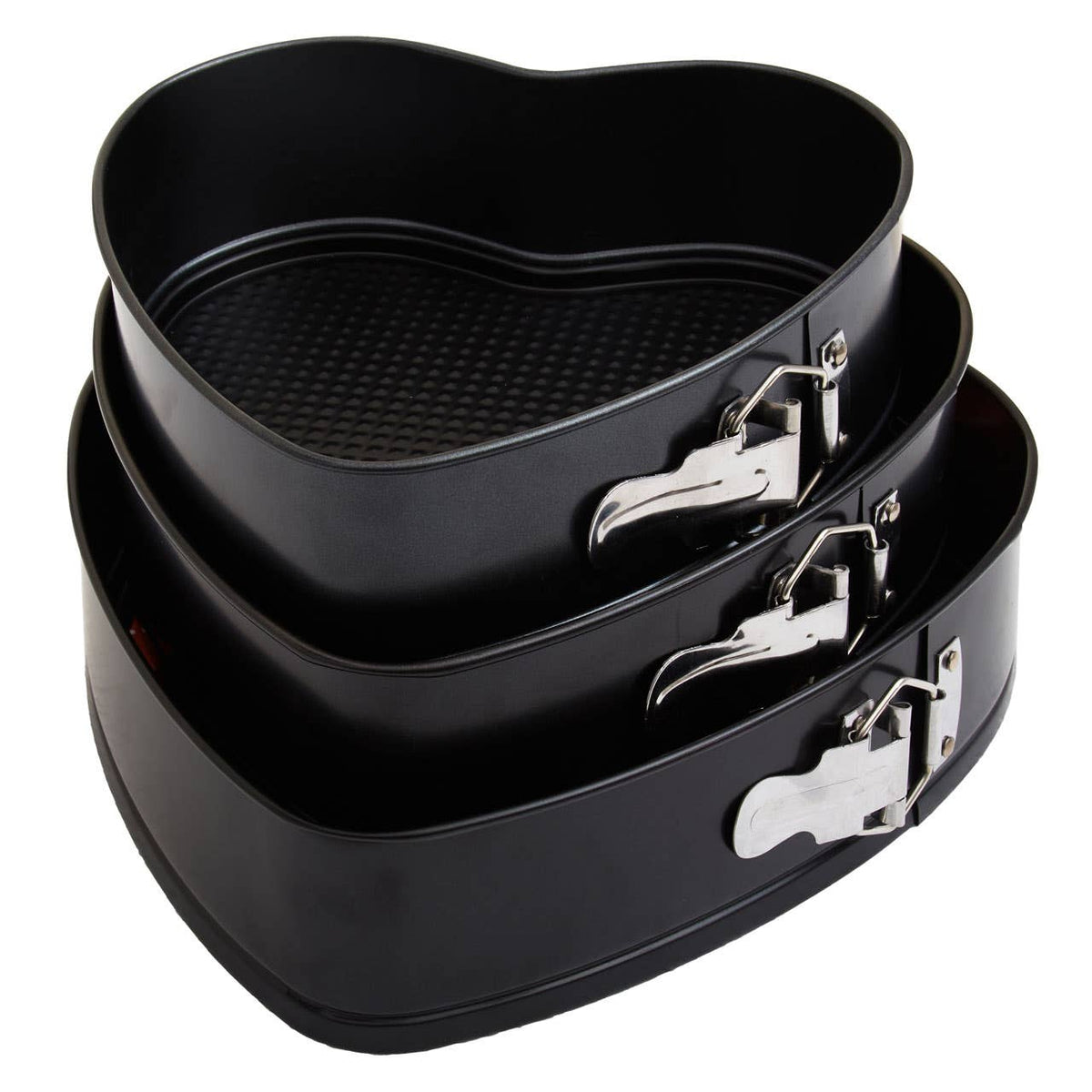 From Scratch Set Of Three Heart Shaped Springform Cake Tins