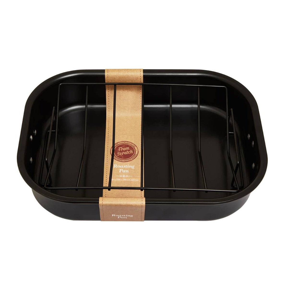 From Scratch Large Black Roasting Tin With Rack