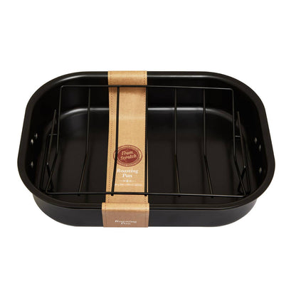 From Scratch Large Black Roasting Tin With Rack